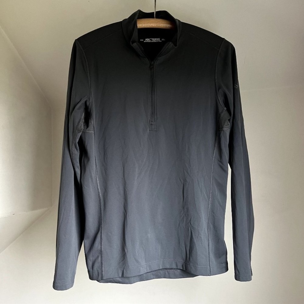 ARC'TERYX Phase AR Zip Long Sleeve Midweight Baselayer Pullover Gray Size M